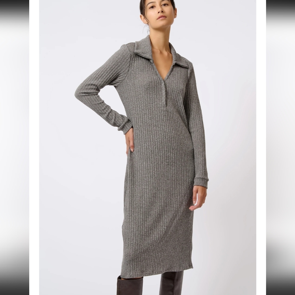 Kal Reiman Audrey Collard Rib Dress - Picture 1 of 4